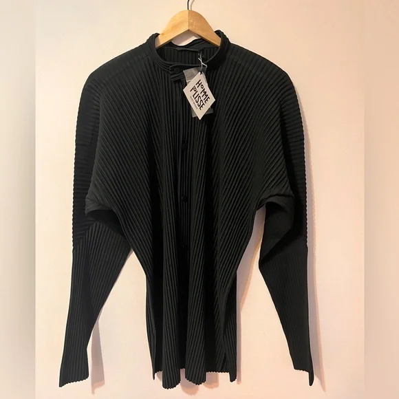 HOMME PLISSE Issey Miyake Black Monthly Color September Shirt XL/ 4 - Picture 4 of 14